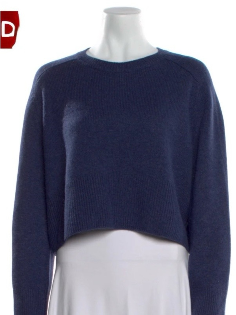 Kule Cropped Wool/Cashmere Sweater — M